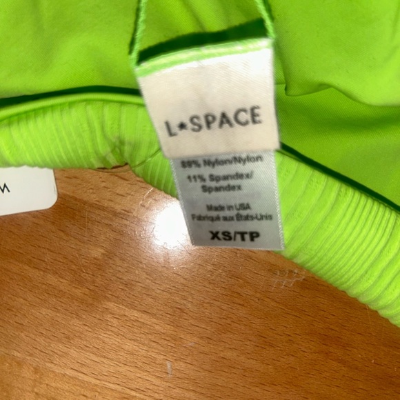L*Space Camacho Classic Bikini Bottom Ribbed Cucumber Green Womens Size XS - Picture 5 of 6
